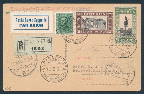 1933 zeppelin volo italia - in,