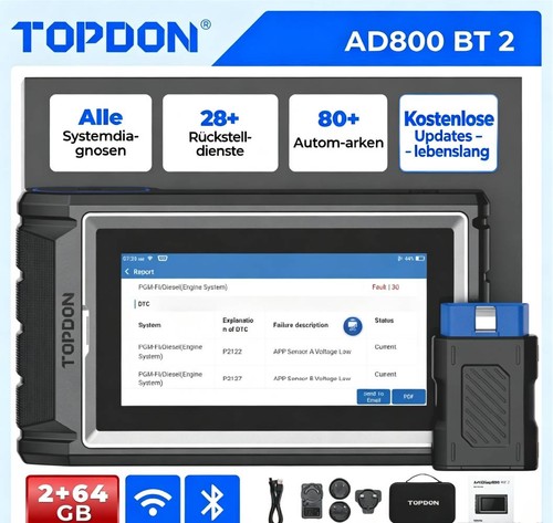Topdon artidiag800 0 auto - bt, 2.0